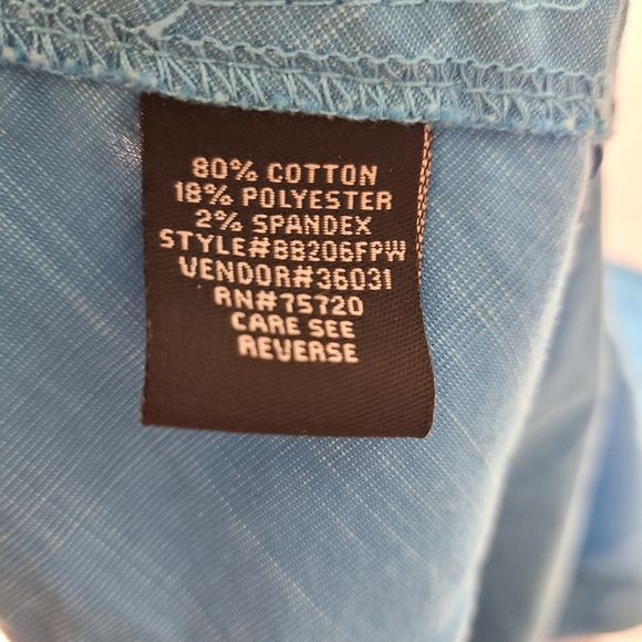 Buckle Black Mens Dungeon Shirt Large Cyan Blue Trim Western Pocket Button S/S - Picture 7 of 7